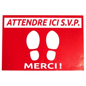 Affiche Plancher - "ATTENDRE ICE SVP" - 24 X 35.5CM