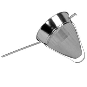 Strainer, China Cap, Fine Mesh, 10" Diameter, Stainless Steel