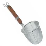 Skimmer, Noodles, Wire Mesh, Round, Bamboo Handle, 5.5" Diameter