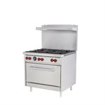 CUISINIÈRE 36", 6 RONDS AVEC FOUR STANDARD, 198000BTU, GAZ/NAT