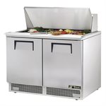 Sandwich/Salad Preparation Table with Refrigerated Base 48", 2 Solid Door, 18 Pans