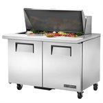 Sandwich/Salad Preparation Refrigerated 48" , With (2) Solid Doors and Mega Top, Refrigerated Base, 18 Pans, 115V