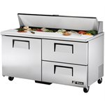 Prep Table, Refrigerated, 1 Door/2 Drawers/16 Panels