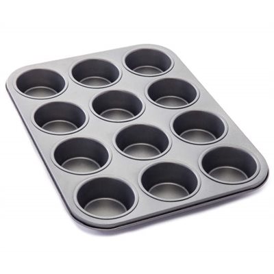 Pan, Muffin, 12 Cups, Non Stick Coating