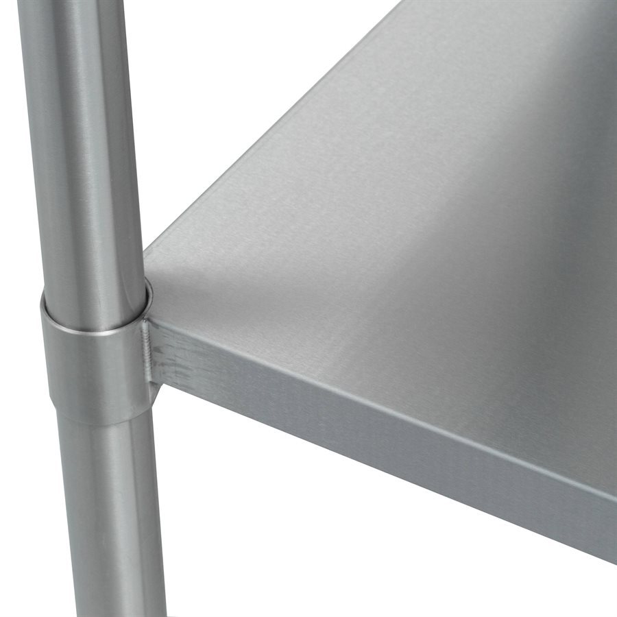 Adjustable 18-Gauge 430 Stainless Steel Undershelf For 24" × 30" Work Table