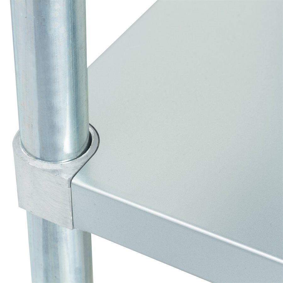 Adjustable 18-Gauge Galvanized Steel Undershelf For 30" × 72" Work Table