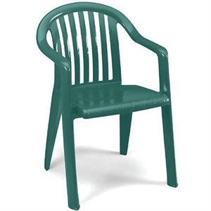 Chair, Miami Low back Armchair, Stackable, Amazon Green