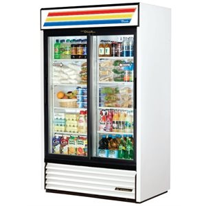 Refrigerator/Fridge, Sliding Doors, White, 47 X 29.5 X 78.25"