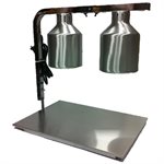 Warmer, 2 Lamp Infrared Heating, Stainless Steel, Silver Lighting 