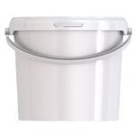 White pail with plastic handle 5.7L