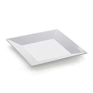 Assiette Carrée En Mélamine, Blanc, 15 CM