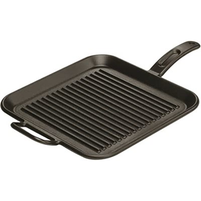 "Pro-Logic" Square Cast Iron Grill Pan - 12" 