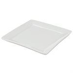 Plate, Square, Ceramic, White, 5"