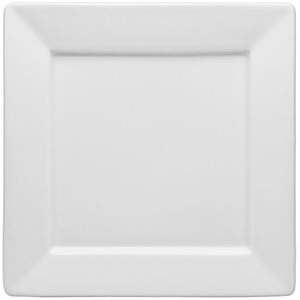 Plate, Square, Ceramic, White, 10"