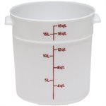 Cambro RFS18148 18 Qt. Round Food Storage Container - White