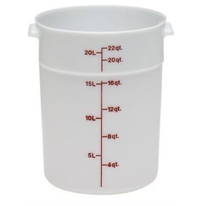 Boîte de Rangement Ronde, Cambro RFS22148 22 Qt. Blanche