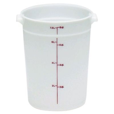 Cambro RFS8148 8 Qt. Round Food Storage Container - White