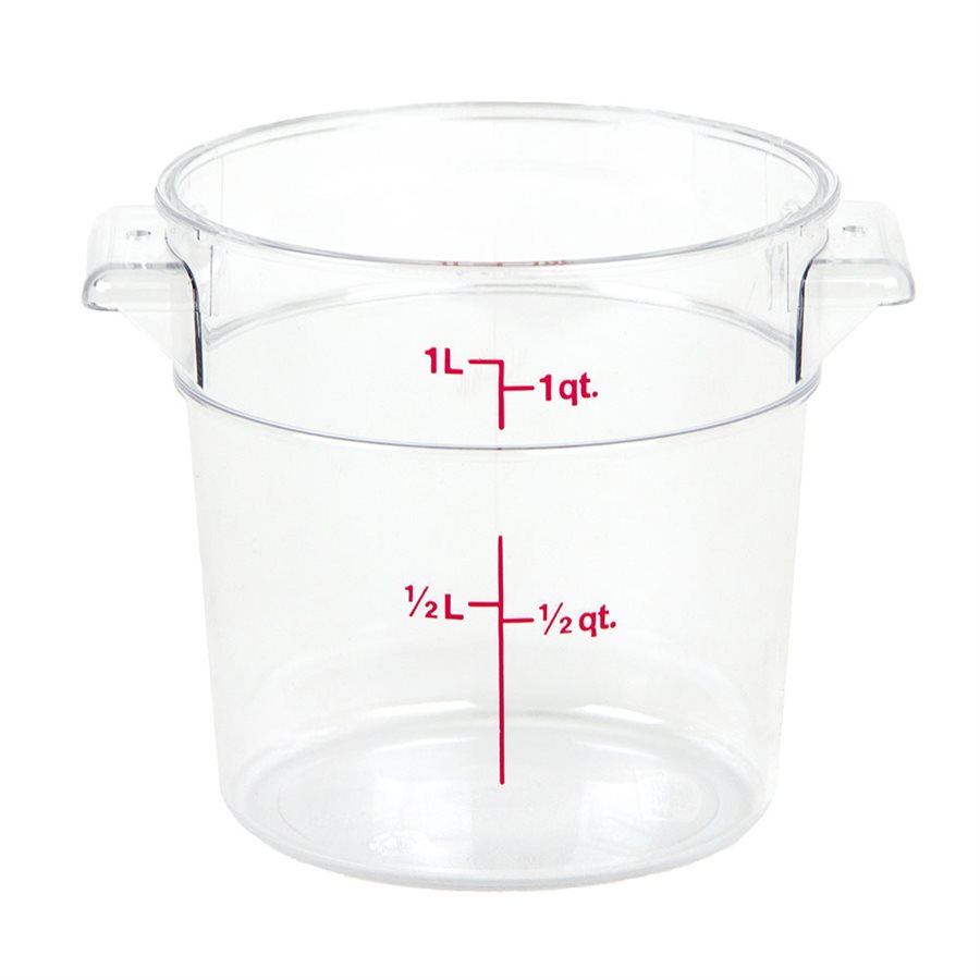 Cambro RFSCW1135 1 Qt. Round Food Storage Container - Clear