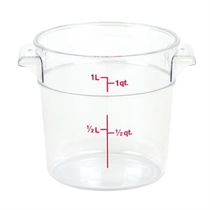 Cambro RFSCW1135 1 Qt. Round Food Storage Container - Clear