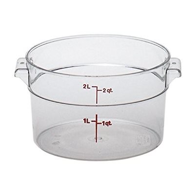 Cambro RFSCW2135 2 Qt. Round Food Storage Container - Clear