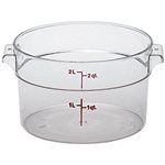 Cambro RFSCW2135 2 Qt. Round Food Storage Container - Clear