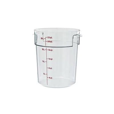 Boîte de Rangement Ronde, Cambro RFSCW22135 22 Qt. Claire