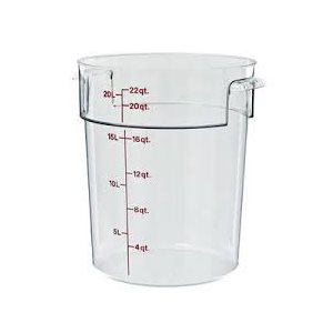 Cambro RFSCW22135 22 Qt. Round Food Storage Container - Clear