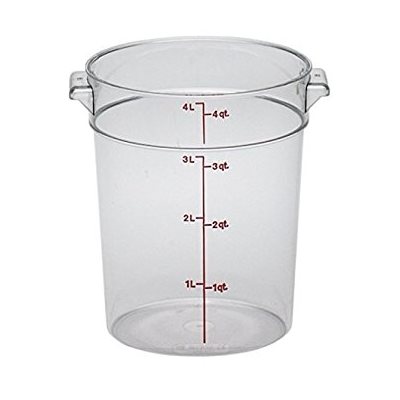 Cambro Rfscw12135 Round Storage Container 12 Quart Clear | Dandk Organizer