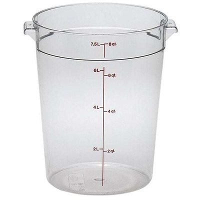 Boîte de Rangement Ronde, Cambro RFSCW8135 8 Qt. Claire