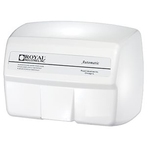 Hand Dryer, Automatic, White, "Royal"