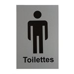 PICTOGRAMME "TOILETTES" (HOMMES) - GRIS