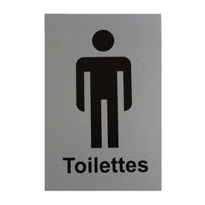 PICTOGRAMME "TOILETTES" (HOMMES) - GRIS