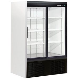 Habco Refrigerator 2 Glass Sliding Doors, 40cu.ft, 47.5" W × 72.6" H × 31" D