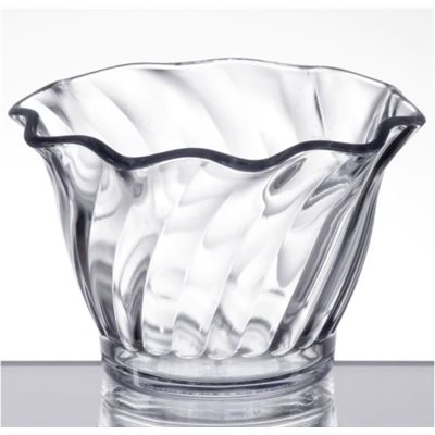 Clear Plastic Swirl Bowl - 5 oz. 