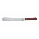 Bakery Spatula, 4" x 0.75", Stainless Steel, Wood Handle